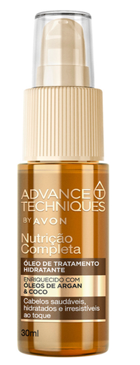 [135141] زيت أفون أدفانس تكنيكس معالج مرطب ومغذي كامل  بزيت الأرغان وجوز الهند - 30 مل